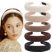 Solid Color Fabric Sponge Headband Hair Accessories