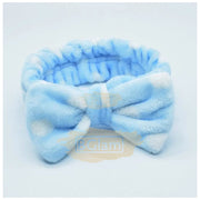 Spa Headband Dot Print Blue Spa facial headband