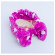 Spa Headband Dot Print Purple Spa facial headband