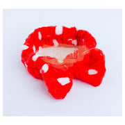 Spa Headband Dot Print Red Spa facial headband
