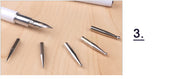 Stainless Steel Diamond White Drawing Pen with 6 tips Nail Art Tool