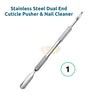 Stainless Steel Dual End Cuticle Pusher & Nail Cleaner #1 Cuticle Pushers