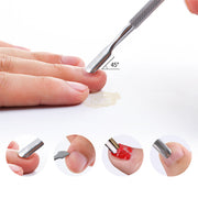 Stainless Steel Dual End Cuticle Pusher & Nail Cleaner Cuticle Pushers