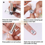 Stamping Plate with Blooming Stamping Brush - Available in 9 designs Nail Art Tool