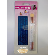 Stamping Plate with Blooming Stamping Brush - Available in 9 designs XY-N03 Nail Art Tool
