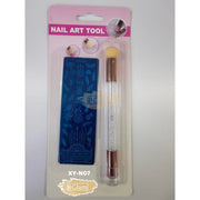 Stamping Plate with Blooming Stamping Brush - Available in 9 designs XY-N07 Nail Art Tool