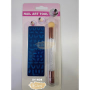 Stamping Plate with Blooming Stamping Brush - Available in 9 designs XY-N08 Nail Art Tool