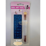 Stamping Plate with Blooming Stamping Brush - Available in 9 designs XY-N12 Nail Art Tool