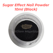 Sugar Effect Nail Powder 10ml | Black Nail Powder