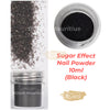 Sugar Effect Nail Powder 10ml | Black Nail Powder