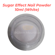 Sugar Effect Nail Powder 10ml | White Nail Powder
