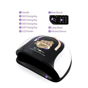 SUN C4 Plus UV LED Nail Lamp 256W | Blue/Black UV Lamp