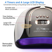 SUN C4 Plus UV LED Nail Lamp 256W | Pink/Black UV Lamp