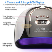 SUN C4 Plus UV LED Nail Lamp 256W | Purple/Black UV Lamp