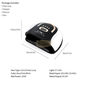 SUN C4 Plus UV LED Nail Lamp 256W | White/Black UV Lamp