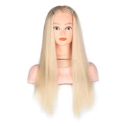 Synthetic Hair No-Makeup Mannequin Training Head for Braiding & Cutting Mannequin Head