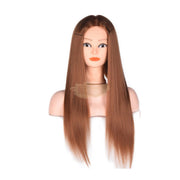 Synthetic Hair No-Makeup Mannequin Training Head for Braiding & Cutting Mannequin Head