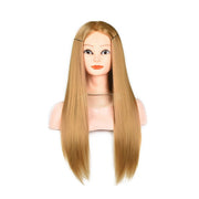 Synthetic Hair No-Makeup Mannequin Training Head for Braiding & Cutting Mannequin Head