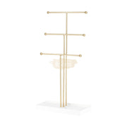 T-Shape Metal Jewelry Display Stand (Organizer only) Gold Jewelry Holder