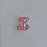 Teddy Nail Charm | Aurora Rose Red nail art decoration