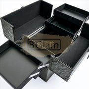 Textured Makeup Train Case Mint Green 32*22.5*24cm Cosmetic Case