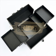 Textured Makeup Train Case White 32*22.5*24cm Cosmetic Case