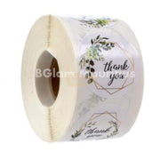 Thank You Sticker Roll White/Green (500 stickers per roll) Salon Furnishing