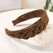 Thick Padded Braided Headband Brown Hair Accessories