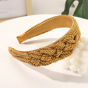 Thick Padded Braided Headband Mustard Hair Accessories