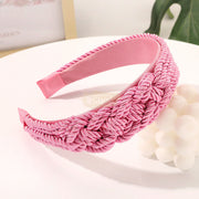 Thick Padded Braided Headband Pink Hair Accessories