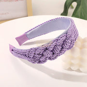 Thick Padded Braided Headband Purple Hair Accessories