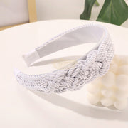 Thick Padded Braided Headband White Hair Accessories