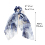 Tie Dye Chiffon Bow Long Tail Scrunchie Design 8 Hair Accessories