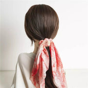 Tie Dye Chiffon Bow Long Tail Scrunchie Design 8 Hair Accessories