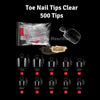 Toe Nail Tips Clear 500 Tips Toe Tips