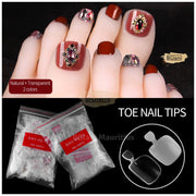 Toe Nail Tips Clear 500 Tips Toe Tips