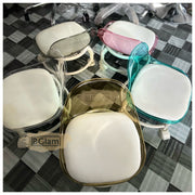 Transparent Low Stool with Back Support on Wheels Low Stool