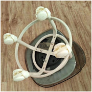 Transparent Low Stool with Back Support on Wheels Low Stool