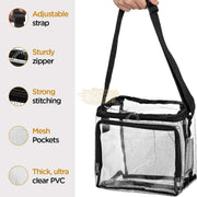 Transparent PVC Lunch Bag with Adjustable Waterproof PVC Bag