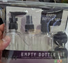 Travel Bottle Set 6 pieces - Clear Clear Plastic Container
