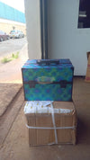 Travel Makeup Bag -Blue/Green