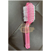 Two Sided Handle Grip Fingernail Brush Pink Nail Cleaning Brush