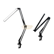 USB Dimmable LED Folding Desk Lamp with Clamp - Black