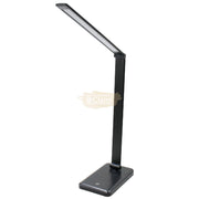 USB LED Desk Lamp 6W with USB Charging Port Black Salon Furnishing