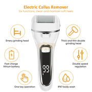 USB Rechargeable Foot File Callus Remover with Display & Light Foot File