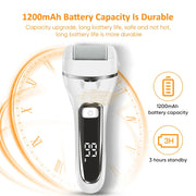 USB Rechargeable Foot File Callus Remover with Display & Light Foot File