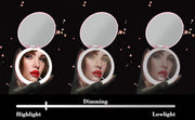 USB Rechargeable LED Travel Magnifying Mirror | 80*80*20mm (USB cable included) Travel Mirror