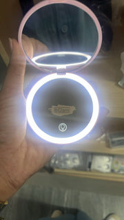 USB Rechargeable LED Travel Magnifying Mirror | 80*80*20mm (USB cable included) Travel Mirror