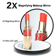 USB Rechargeable LED Travel Magnifying Mirror | 80*80*20mm (USB cable included) Travel Mirror