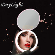 USB Rechargeable LED Travel Magnifying Mirror | 80*80*20mm (USB cable included) Travel Mirror